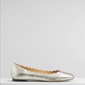 Chloe gold ballet flats